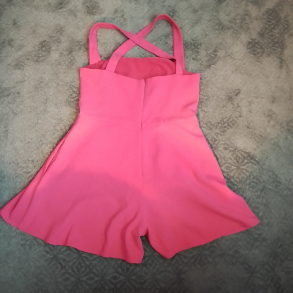 Black Halo Emerson Pink Playsuit Romper Crisscross Straps - 10 - Picture 7 of 10